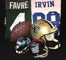 Load image into Gallery viewer, Mystery Bomb Box - Autographed Jersey &amp; Helmet - Football Edition